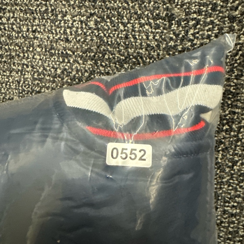 Off-White Sherpa Men's Small Varsity Trim Blue & Red Bomber Champion Jacket - Picture 8 of 8